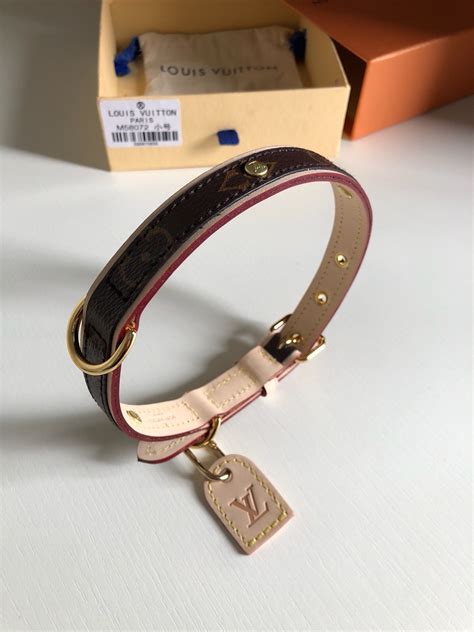 fake louis vuitton dog bed|Louis Vuitton dog collar and leash.